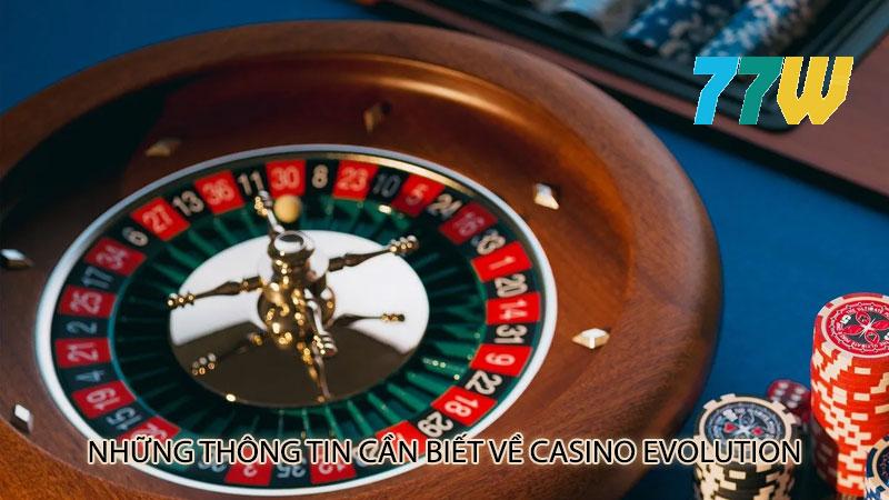 Evolution casino trong 77bet - Đánh giá, trò chơi và ưu đãi.